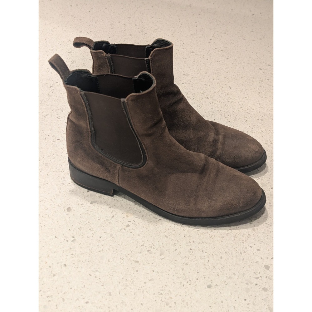Thursday Boot Co Duchess Chelsea Boots Brown Suede Leather Women's‎ Size 8.5 M